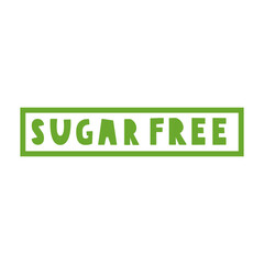 Sugar free. Vector graphic design. Badge. Illustration on white background.