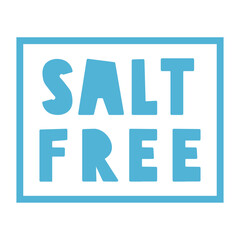 Salt free. Badge. Graphic design. Vector illustration on white background.