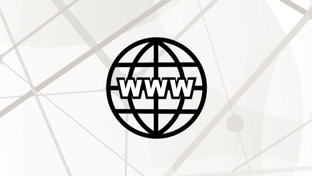 world wide web icon on white background