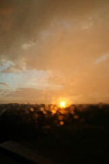 sunset in the mountains