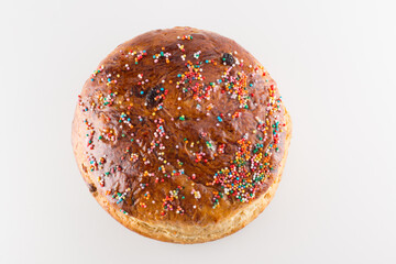 round fragrant Easter bun