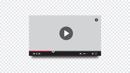 Modern video player design template for web and mobile apps flat style. Vector illustration for web and mobile apps.