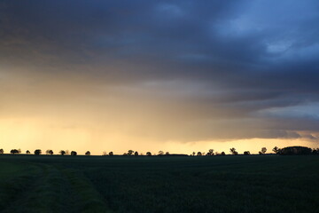 sunset in the mountains