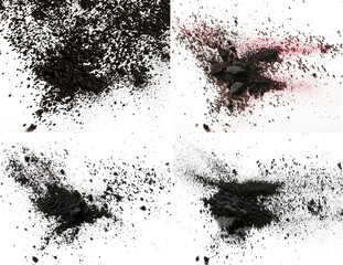 A dark, moody landscape with a rocky, mountainous terrain and a cloudy, dramatic sky. The scene has a sense of mystery and foreboding.