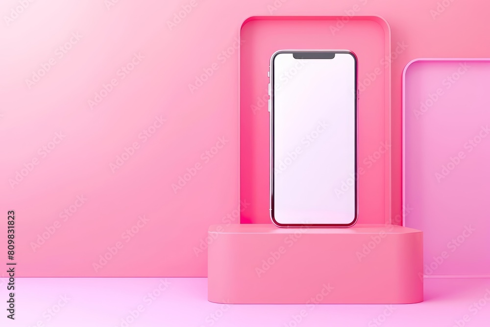 Aufkleber 3d product display background of hightech smartphones, emphasizing sleek design and cuttingedge tech