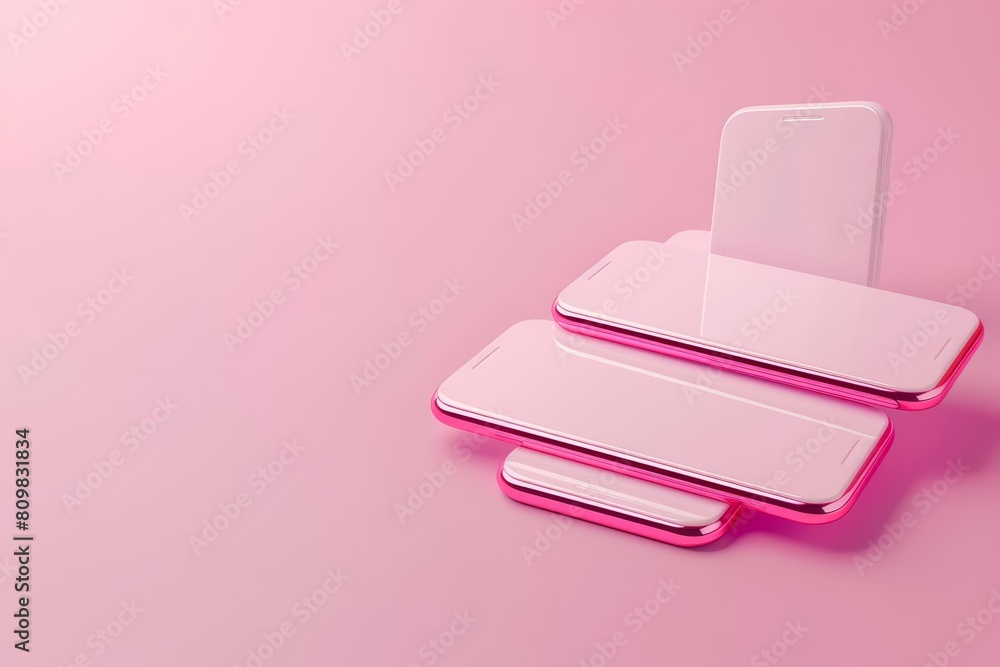 Poster 3d product display background of hightech smartphones, emphasizing sleek design and cuttingedge tech