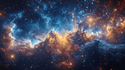 Fototapeta premium A tapestry of stars woven into the fabric of existence, each one a beacon of light guiding us on our spiritual journey through the night.