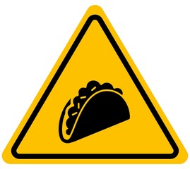 Taco stand warning sign background vector