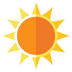 Abstract polygonal sun logo design, Solar sunburst icon. Geometric triangle shapes