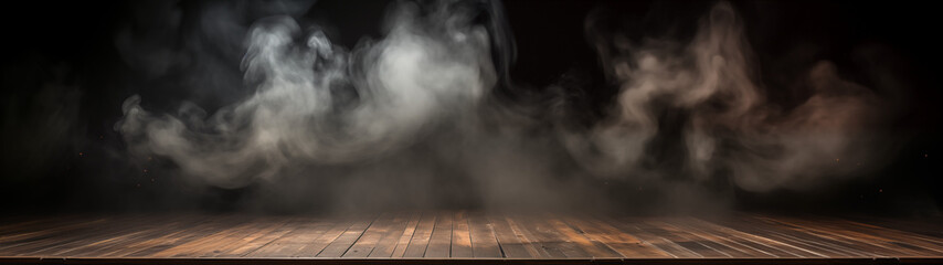 Ethereal Stage Smoke in an Empty Theater Setting