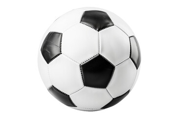 Classic Black and White Soccer Ball - isolated on White Transparent Background, PNG
