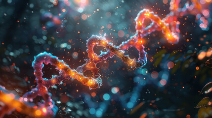 Science with a template featuring vibrant DNA molecules, representing the marvels of genetic code and the complexities of life itself.