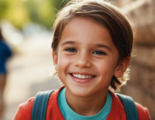 portrait of a happy smiling child