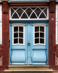 Obraz premium Beautiful colorful old wooden in the old town of Luneburg, Lower Saxony, Germany