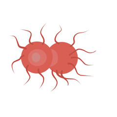 Bacteria Gonorrhea Vector Illustration 