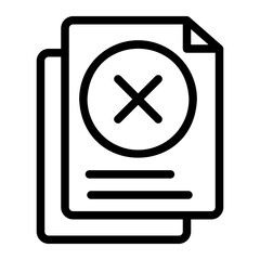 Obraz premium rejected line icon