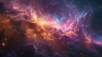 Obraz premium Explore the depths of the cosmos, where time and space dissolve into the infinite expanse of the galaxy.