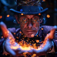 A magic show where traditional illusions blend with digital technology