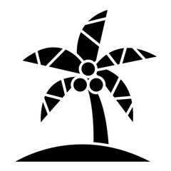 coconut tree icon.vector illustration.