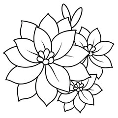 Hand drawn Doodle flowers. Vector illustration design