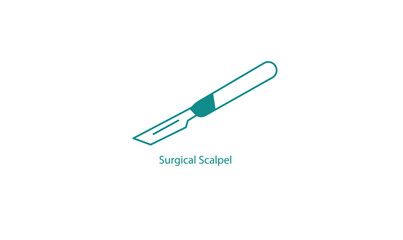 Precision Surgical Scalpel Medical Tool Icon