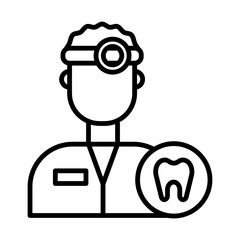 Dentist line icon