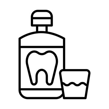 recommend clip art: Mouthwash line icon