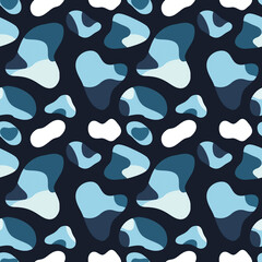 Serene motif of blue abstract blobs, perfect for creating a calming ambiance in wrapping