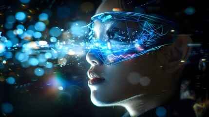 Naklejka premium Augmented Reality: Adding Luster to our perception of reality