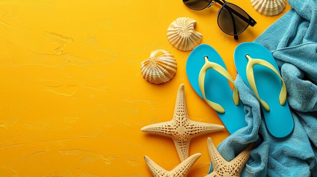 Chanclas y gafas de sol