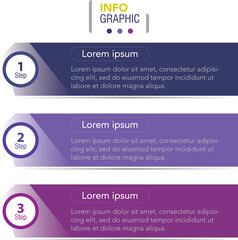 infographic design vector with 3 steps or processes, can be used for workflow layout, report, badge, voucher and promotion.