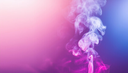Obraz premium Abstract white smoke. Pink, blue and purple gradient blurred banner.