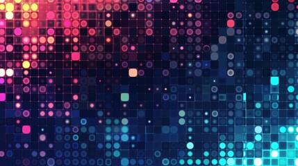 Vibrant Abstract Background With Squares and Dots