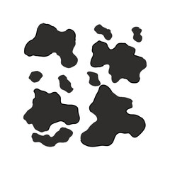 abstract cow skin cartoon. milk shape, dairy dalmatian, hide appaloosa abstract cow skin sign. isolated symbol vector illustration