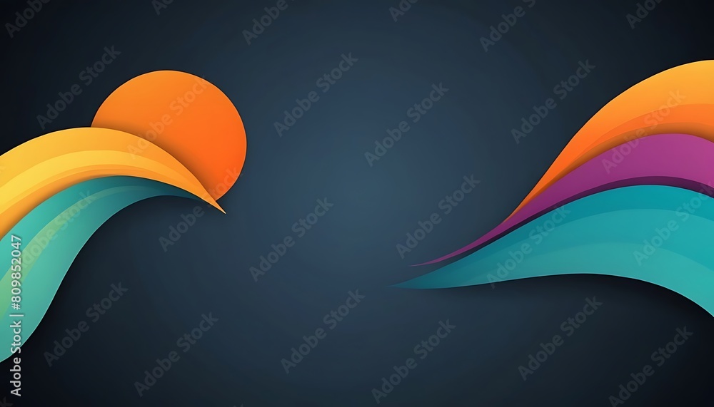 Poster abstract vector wave technological lines background with space of your text.