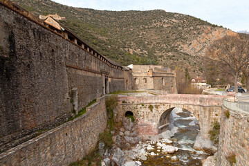 The fortified walls of Villefranche-de-Conflent