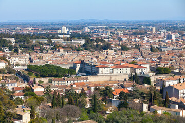 Aerial view of the Fort Vauban in Nîmes