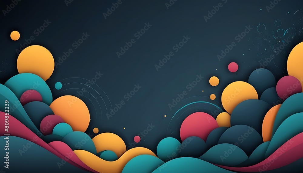 Poster abstract vector wave technological lines background with space of your text.