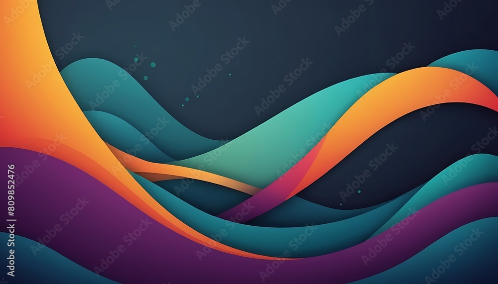Poster abstract vector wave technological lines background with space of your text.