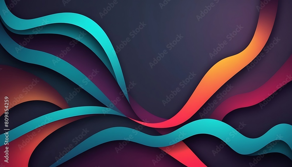 Poster abstract vector wave technological lines background with space of your text.
