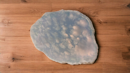 paint of sky on wood