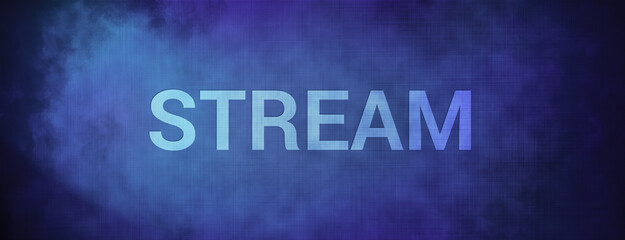 Stream isolated on fabric blue banner background abstract