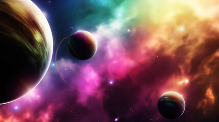 Space. Colorful abstract wallpaper