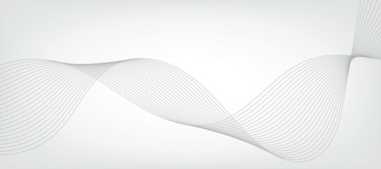 Fototapeta premium White gradient background with waves. EPS10