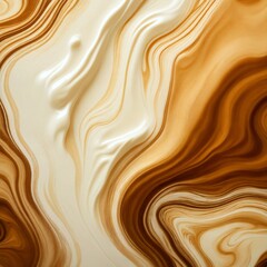 Fototapeta premium Mesmerising Milk and Coffee Swirls Organic Background