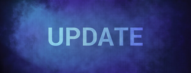Update isolated on fabric blue banner background abstract