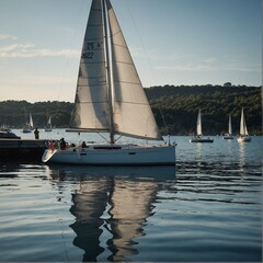 sailing boats in the harbor