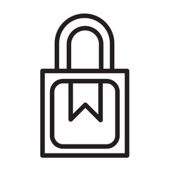 Delivery Lock Logistics Line Icon