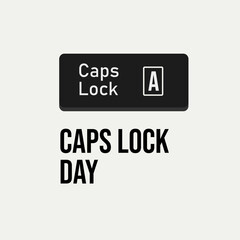 vector graphic of CAPS LOCK DAY good for national CAPS LOCK DAY celebration. flat design. flyer design.flat illustration.