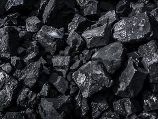 A pile of black coal is shown in this photo.